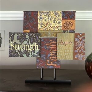 Inspirational Canvas Stand  - Love Strength Family Hope